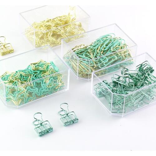 2020 New 30pcs/lot Kawaii Paper Clip Metal Bookmark Decorative Binder Paperclip Bullet Scrapbooking Clips School Stationery
