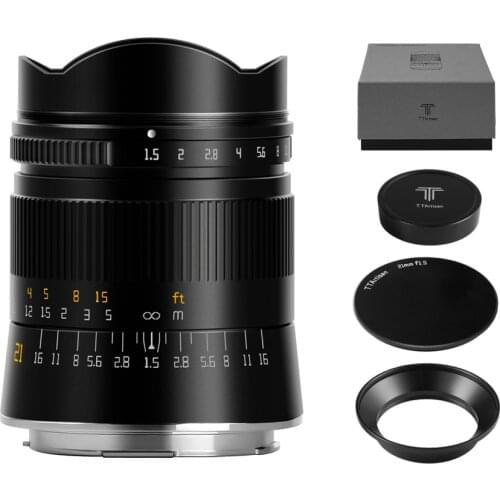 TTArtisan 21mm F1.5 Camera Lens Full Fame Manual Focus Lens For Leica M Mount Leica L Sony E Canon RF Nikon Z TT Artisan