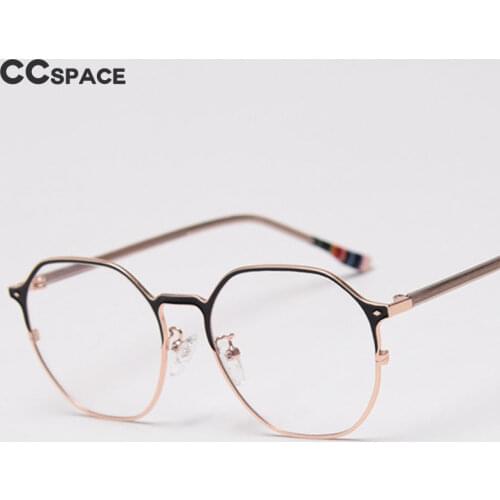 49254 Polygon Acetate Legs Metal Glasses Frames Men Women Optical Fashion Computer Glasses