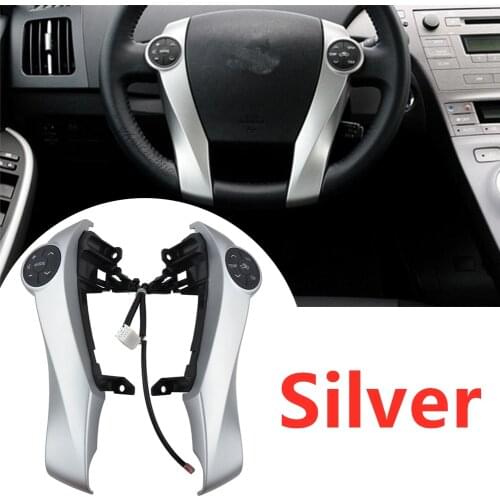 Silver Color Cruise Steering Wheel Control Switch Radio Button 84244-47100-B0 84247-52130-B0 For Toyota Prius / Prius C / Aqua