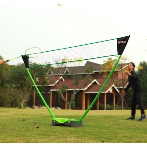 Portable Badminton Net Racktravel 60s Fast Installation Easy To Carry With Racket Storage For Outdoors Courtyard