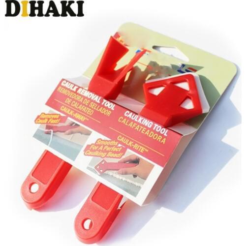 2Pc/set Professional sealant removal hand tools Caulk Away Remover Finisher Caulking Tool Silicone Scraper Tool Kit for Bathroom