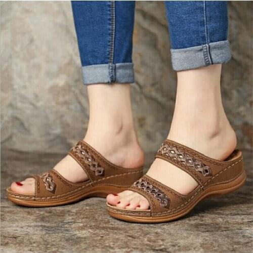 Sandals Women 2021 Summer Women Shoes Wedges Sandals Platform Casual Roman Womens Sandals Beach Shoes Soft Female Shoes Woman