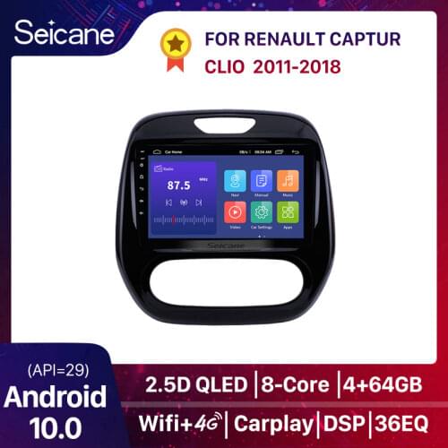 Seicane Android 2DIN Car Head Unit Radio Audio GPS Multimedia Player For Renault Captur CLIO Samsung QM3 Manual A/C 2011-2016