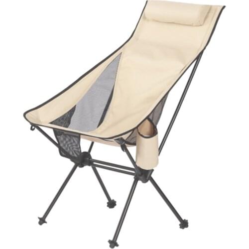 Detachable Portable Ultralight Camping Chair Moon Chair Outdoor Folding Fishing Chair Alluminum alloy Beach Picnic Chair