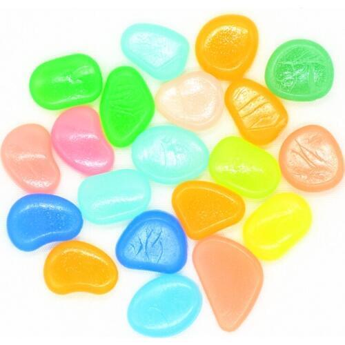 Mixed Sizes Mixed Shape Decorative Noctilucent Stone|Garden Artificial fluorite fluorescent Pebbles|Colored Luminous Stones