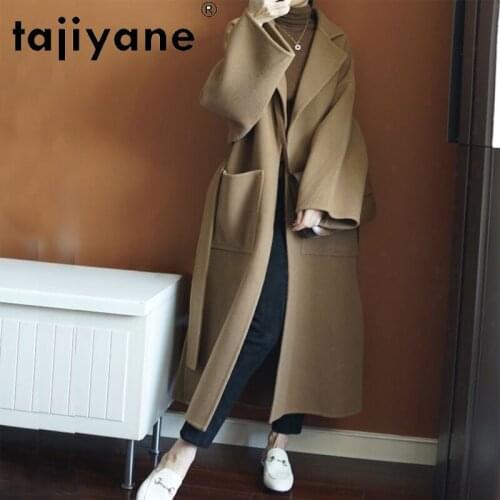 Tajiayne Winter 2020 Womens Coats Woman 100% Wool Jackets Especially Female Double-sided Cashmere Coat Slim Abrigo Mujer TN1565