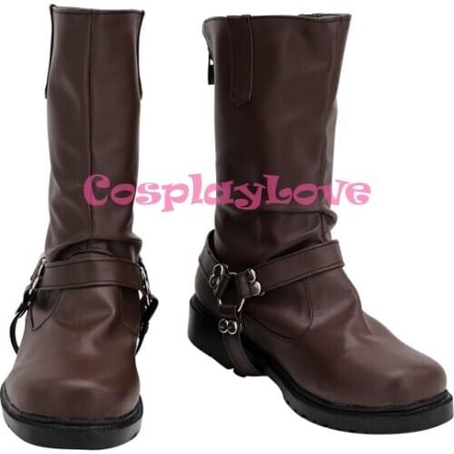 Twisted Wonderland Savanaclaw Ruggie Bucchi Black Brown Shoes Cosplay Long Boots Custom Made For Halloween Christmas