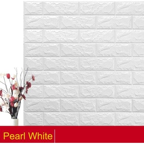 Waterproof TV Background Brick Self adhesive Wallpapers 3D Wall Sticker Living Room Wallpaper Mural Bedroom Decoration