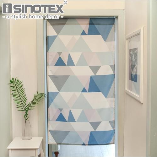 High Quality Kitchen Curtain Waterproof Blue Doorway Divider Tapestry Bathroom Window Treatment Home Kitchen Curtain Decor