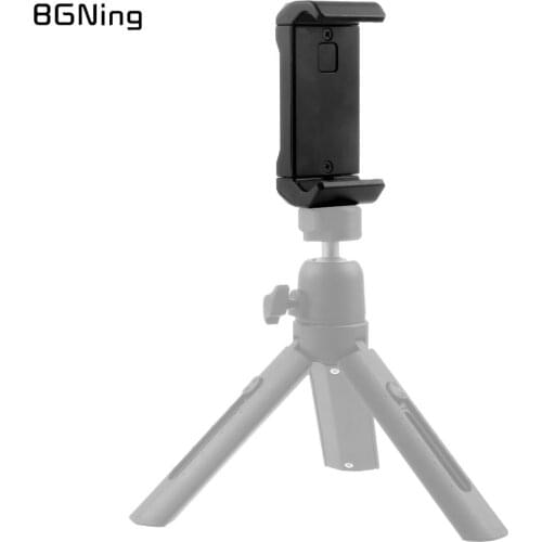 Smartphone Clip 1/4 Tripod Cold Shoe Mount Adapter Adjustable 78~185mm Phone Bracket Tablet Stand Support Holder Plastic Clamp