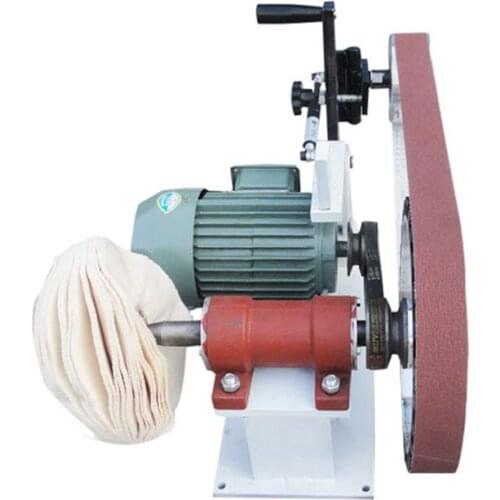 220V/380V Sand Belt Polishing Machine Small Double Station Textile Cloth Wheel Grinding Tools Multi-Purpose Processing Equipment