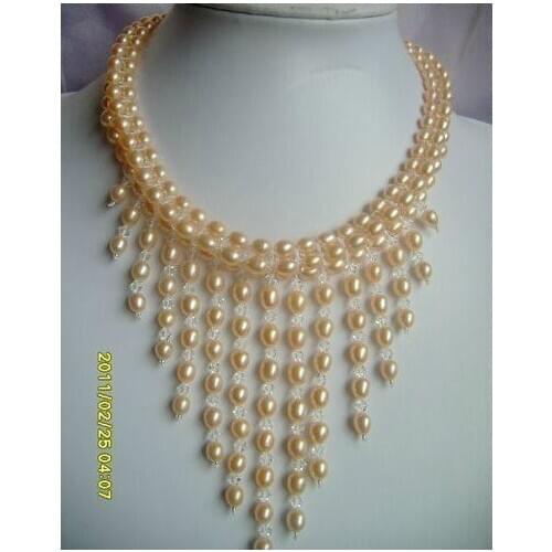 3 COLOR!!! Bridal Wedding Necklace!!! Natural Freshwater Pearl Necklace Fashion Jewelry Accessory, 30pcs/lot+Free Shipping