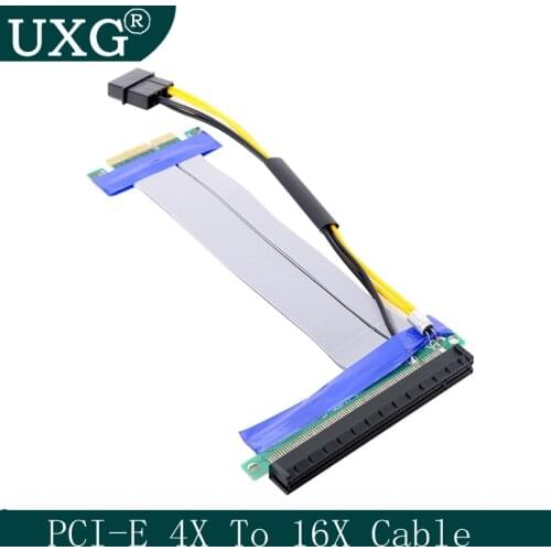 4X TO 16X Flexible Extension PCI Express 1 to 16 X Adapter PCI-E Riser Card Extender Cable high quality for Bitcoin Miner