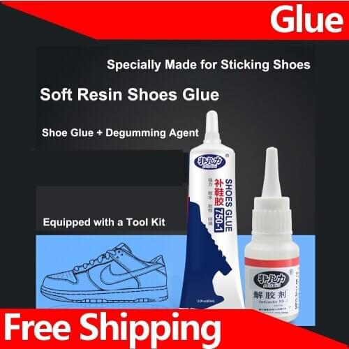 60ml Shoe Glue＆20g 502 Debonder Super Adhesive Repair Glue Shoemaker Glue Strong Bond Leather Rubber glue Shoes Care Tools