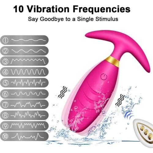 Anal Plug Vibrator Mini Powerful Rechargeable Handheld Wireless Remote Control Vibration Wand Massager For Adult M2