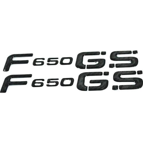 Black Carbon Motorcycle Emblem Badge Decal 3D Tank Wheel Logo "F650GS" Sticker For ALL MOTO F650GS f650 gs
