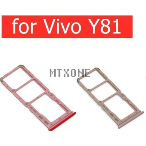 For Vivo Y81 Card Tray Holder Micro SIM Nano SIM SD Card Card Slot Adapter Holder for Vivo Y81 Repair Spare Parts