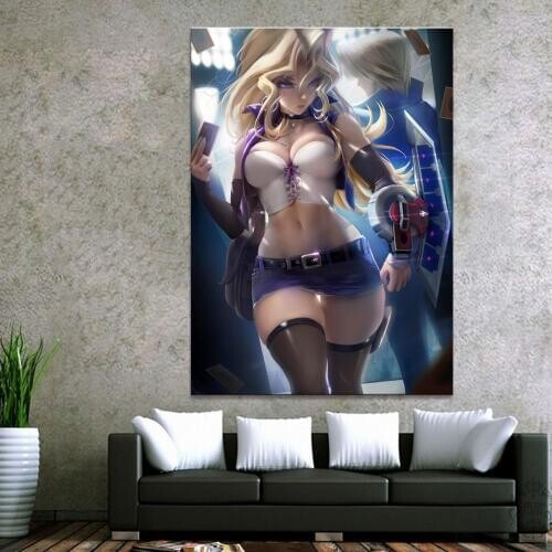 Home Decor Modular Canvas Picture 1 Piece Sexy Duel Monsters Animation Painting Poster Wall For Home Canvas Painting Wholesale