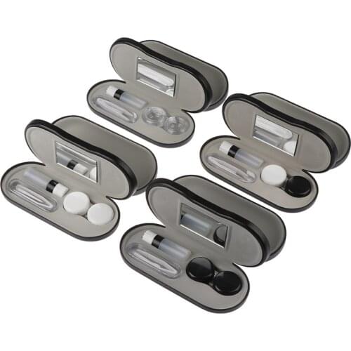 Multi-purpose Portable 2 In 1 Double Layer Box Contact Lens Boxes For Men Women Unisex Creative Dual Use Glasses Case Handmade