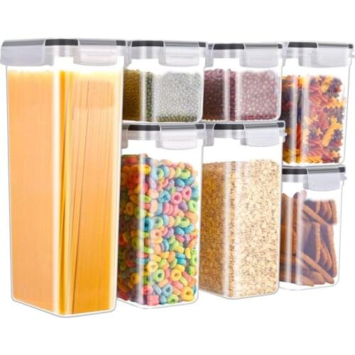 Airtight Food Storage Containers Cereal Storage jar for Sugar Flour and Baking Supplies Leak Proof Kitchen Pantry Organization
