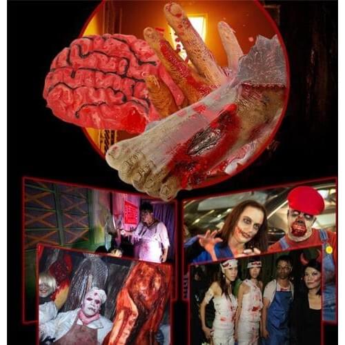 Halloween Party Decoration Props Body Part Organ Horror Bloody Zombie Prank Toy Decorations Party Banner Wall