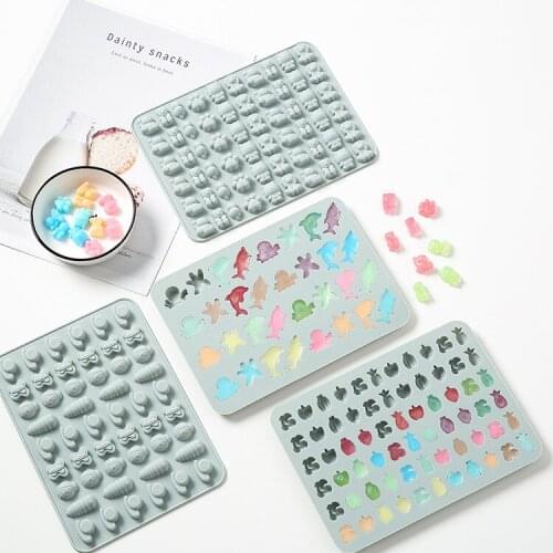 Baking Tools Candy Epoxy Mould Fruit Animal Chocolate Soft Candy Jelly High Temperature Silicone Mould cake mold