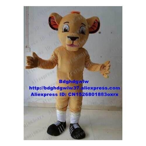 Brown Simba Lion Mascot Costume Adult Cartoon Character Outfit Suit Festivals And Holidays Client THANK YOU Party zx2395