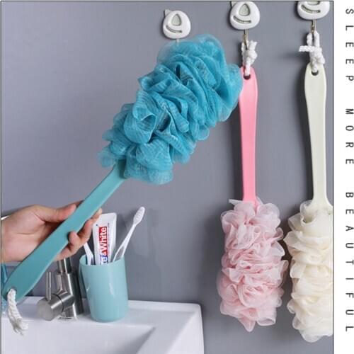 1PC Bath brush long handle scrubber Long Crystal Handle Bath Brush Comfort Back Scrubber Big Size Shower Useful