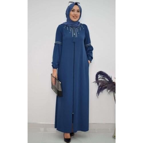 Fashion Line Embroideried Ferace Indigo