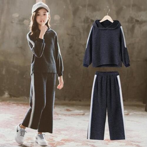 Fashion Casual Girls Sets 2021 New Kids Sport Suit Fashion High-grade Children Clothing Boutique Baby Girl Outfits