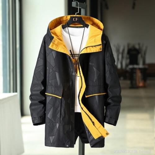 2021 New mens jacket spring and autumn tide fat large size jacket long section plus fertilizer to increase youth gown 160 kg