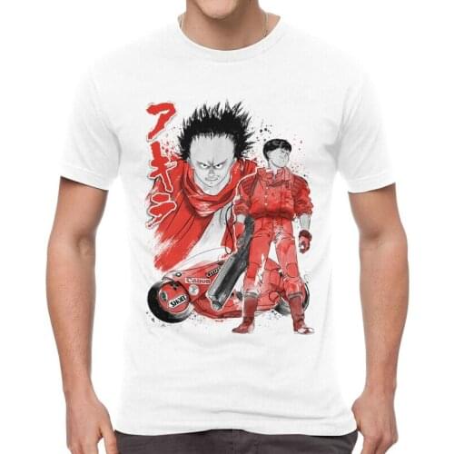 Neo Tokyo T Shirt Mens 100% Cotton Printing T-shirt Novelty Tshirt Short Sleeve Akira Kaneda and Tetsuo Tee Top