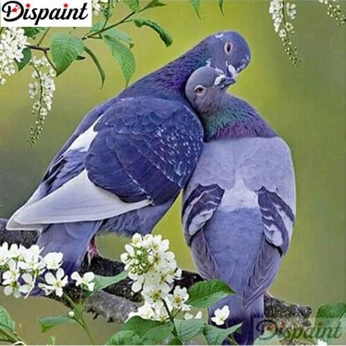 Dispaint Full Square/Round Drill 5D DIY Diamond Painting "Animal bird flower" Embroidery Cross Stitch 3D Home Decor Gift A11925