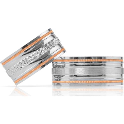 SILVERFONI 925 Sterling Real Silver Wedding Rings Set For Men And Women Luxury Jewelry Fashion Engagement Anniversary New Season