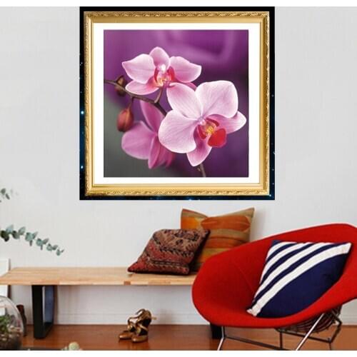 2015 New Free Shipping Needlework Diy Diamond Painting Kit Diamond Cross Stitch 50x50 Plant Embroidery Very Beauty Flowers