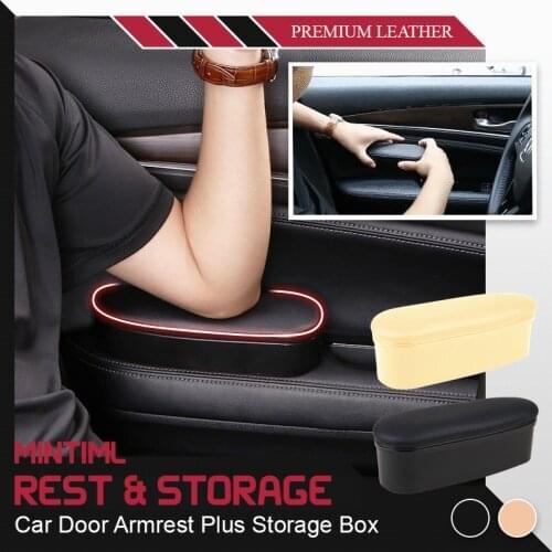 Storage Functional Armrests Car Door Leather Ergonomic Armrests Auto Interior Parts Arm Elbow Support Arm Heightening Pad