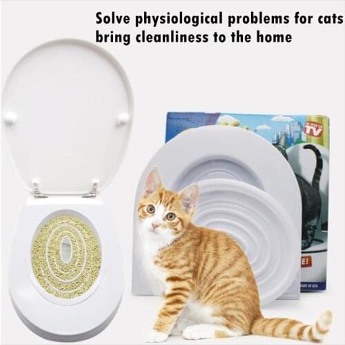 Portable Cat Toilet Training Device Toilet for training Cat Bedpans Cat Puppy Toilet Seat Pad Professional Trainer Indoor Clean
