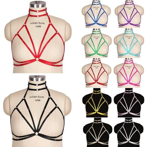 Harness For Busty Women Cage Bondage Cupless Bra Bustier Plus Size Lingerie Suspender Punk Erotic Goth Sword Belt Garters
