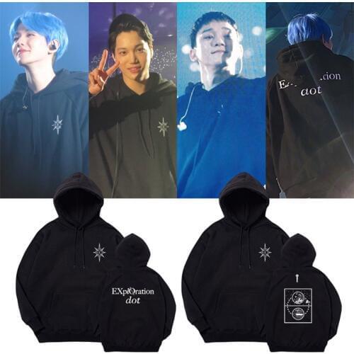 EXO tour EXO PLANET #5 - EXplOration Live Album print pullover Hooded unisex sweatshirt Clothes Hoodies sweatshirts