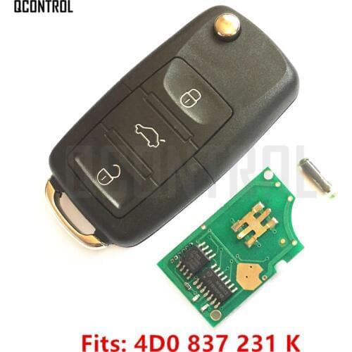QCONTROL Car Remote Key for AUDI 4D0837231K A6 S6 RS6 A8 TT 433.92MHz 1996 1997 1998 1999 2000 2001 2002 2003 2004 2005 2006