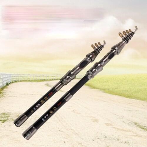 1.5M-2.4M Super Light Hard Carbon Fiber Hand Fishing Pole Telescopic Fishing Rod Stream Rod
