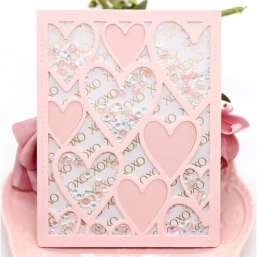 YPP CRAFT Heart-shaped Frame Metal Cutting Dies Stencils for Scrapbooking/photo album Decorative Embossing Paper Cards