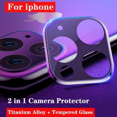 Camera Protector Case For iPhone 12 11 Pro Max Mini XS X Titanium Alloy + Tempered Glass Screen Protective Back Lens Film