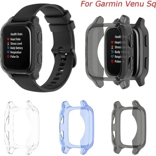 Protective Case Cover for Garmin Venu SQ Smart Watch Strap Soft TPU Shell Bumper for Garmin Venu SQ Protector Accessories