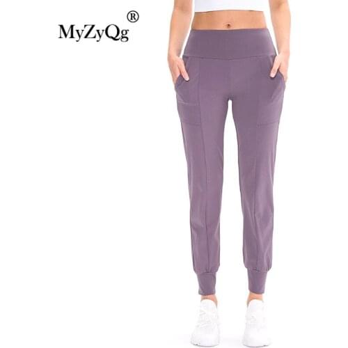 Women Sports Loose Running Pants Breathable Leisure Sweatpants Fitness Outdoor Tracksuit Gym Elastic High Waist Pocket Trousers