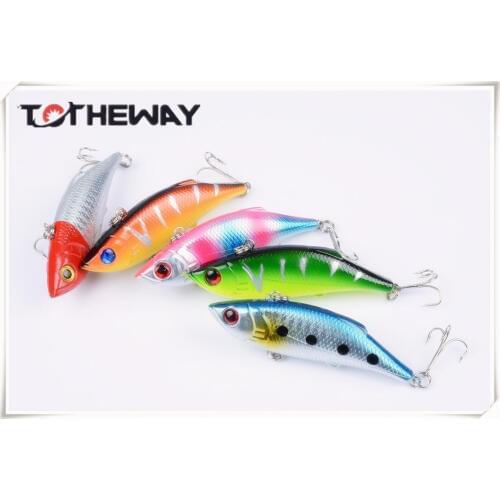 1PCS/Set 3D Eyes #6Hook 8cm/11.8g VIB Fishing Lure Vibration Rattlin Crankbait Hard Bait Artificial Lures Wobbler Fishing Tackle