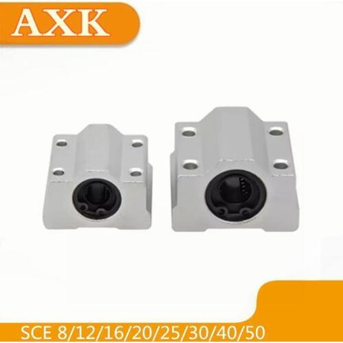 1pc Sceuu Linear Ball Bearing Block Cnc Router Sce8uu Sce12uu Sce16uu Sce20uu Sce25/30/40/50 For 3d Printer Shafts Rod Parts