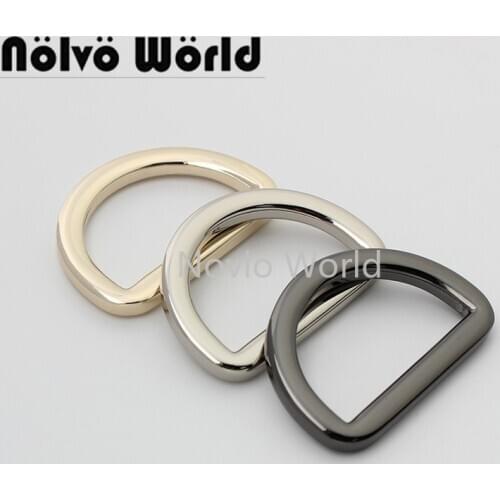 10-50 pieces 6 colors 4.0mm wire 25mm 1" chrome color tabular polished D rings for DIY shouldbag d buckles purse hardware