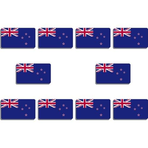 10Pcs/Set New Zealand Flag Brooch Vintage Beautiful Flag Lapel Pin For Backpacks Hat Bag Resin Badge Patriotic Trinkets
